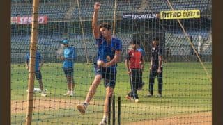Virat Kohli faces Arjun Tendulkar during practice session of India vs New Zealand series Virat Kohli faces Arjun Tendulkar during practice session of India vs New Zealand series